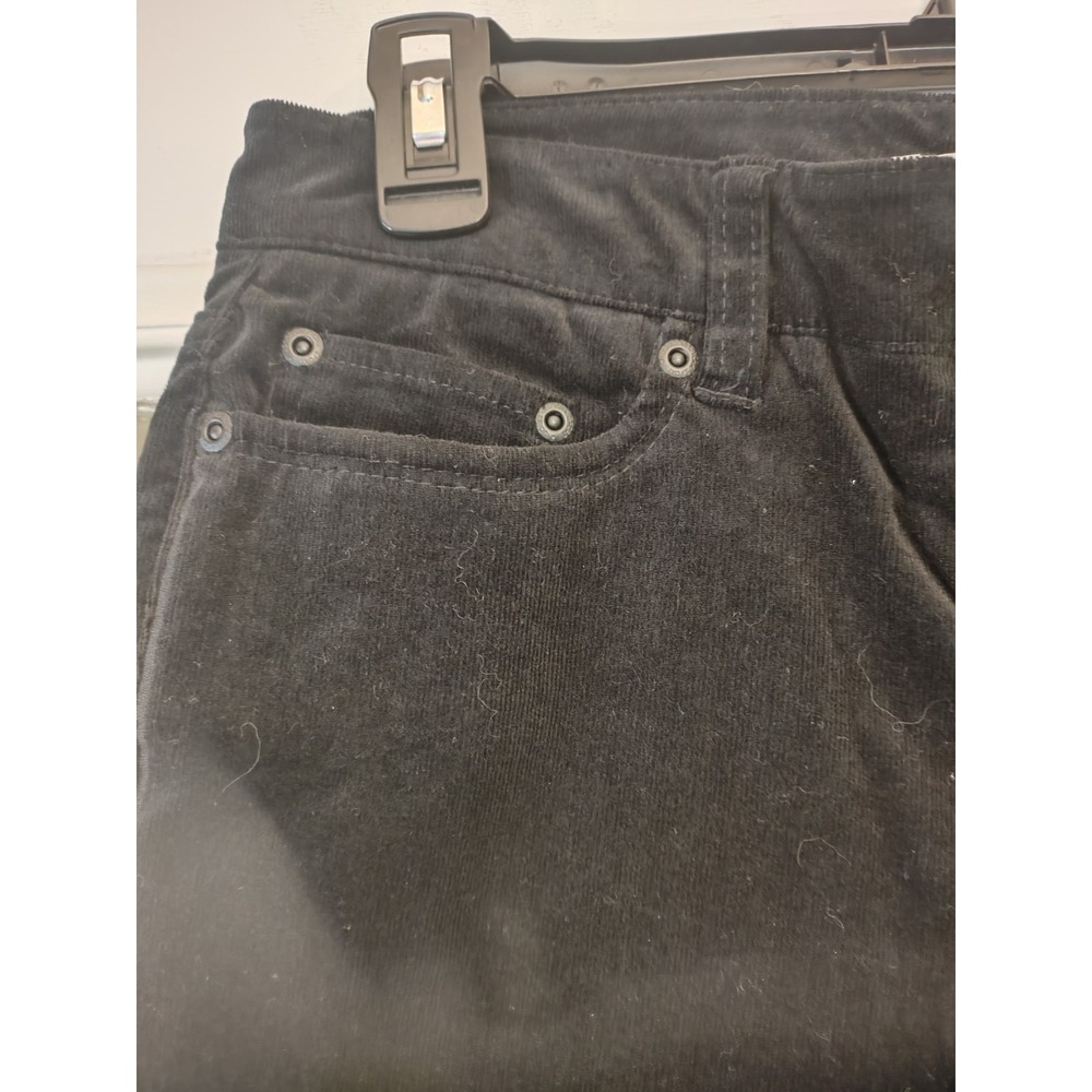 Jones New York Sport Petite 2P Black Stretch Velvet Pants NWT Straight Leg - Picture 9 of 10